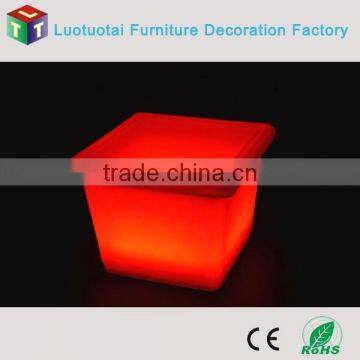 Square LED Lighted Planter Pots, LED Cube Planter, Glow LED Planter Pots