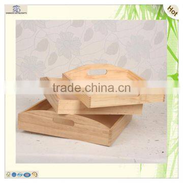 mini disposable wooden fast food serving tray