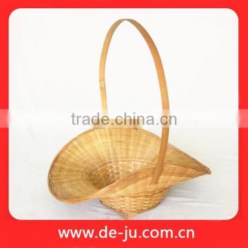 Handmade Knit Natural Bamboo Flower Girl Basket