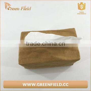 Brown washable kraft paper tissue case,wholesale kraft paper tissue case