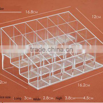 24 Lattices Plastic Lipstick Cosmetic Storage Rack