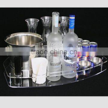 Custom Made Acrylic Glass Tray for Bar Service photo-3
