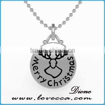 Christmas Snowflakes Deer Engrave Pendant Necklace Factory Direct Sale photo-5
