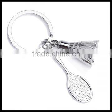 Personalized Metal Badminton Racket Sports Keychains Manufacturer