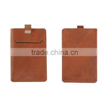 RFID Blocking Minimalist Front Pocket Wallet Wholesale Grain Leather Pull Tab Card Holder photo-6