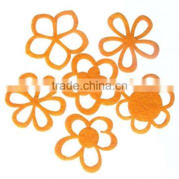 progiftspace 2017 new laser cut polyester fabric felt artifical fake flower decoration wholesale for wedding scrapbooking DIY