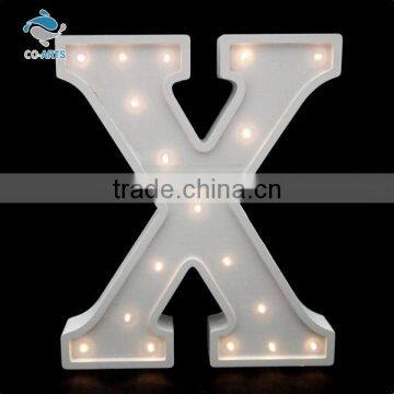 Specialized design outdoor decoration white wooden letters lighting