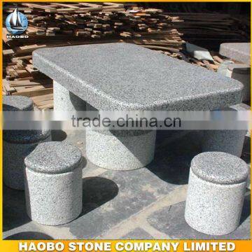 Natural Grey Granite Table And Chair Set