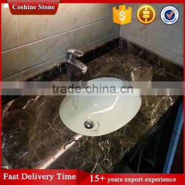 China Dark Emperador Polished Slab Brown Marble photo-5