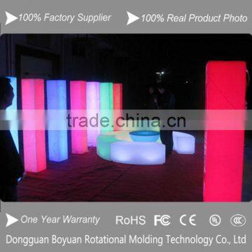 glowing plastic decorative pillars and columns