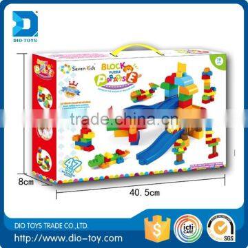 2016 hot selling item plastic educational games education toys block rail toy