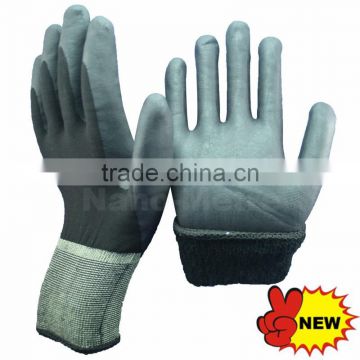 NMSAFETY knitted nylon/spandex double liner coated high-tech foam nitrile gloves