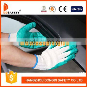 DDSAFETY 2017 10 Gauge Cotton Green Latex Coated Work Safety Gloves photo-3
