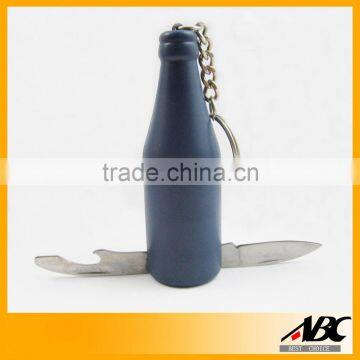 Plastic Promotion Bottle Opener With Ring