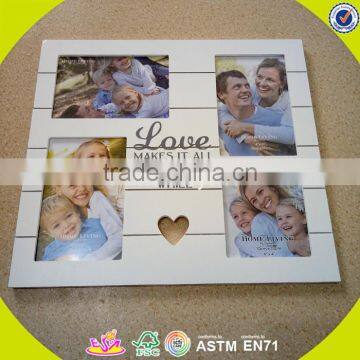 2017 wholesale white simple lovely wooden picture photo frame W09A052