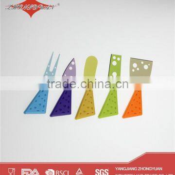 5 Pcs Colorful Wholesale Cheese Knives Set With pp Handle photo-4