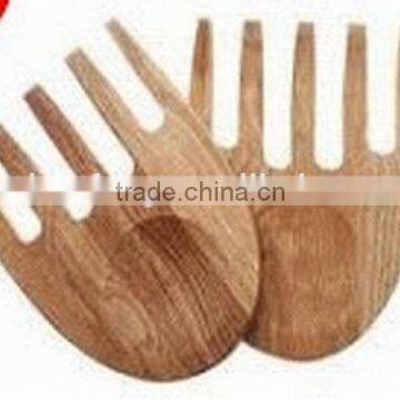 2015 hot selling kitchen bamboo salad hand