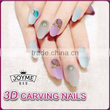 New Product Wholesale 24pcs Easy Nails Decorated With Metal Designer Press on Nails photo-4
