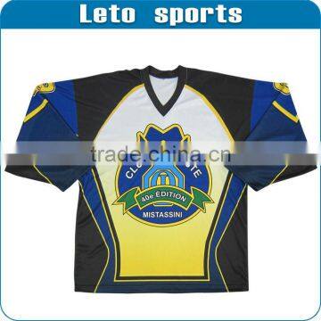 custom ice hockey jerseys with 100%polyester