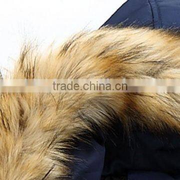 Custom Warm Fur-collar Windproof Jacket Unisex Parka Cotton Padded Men Winter Jacket