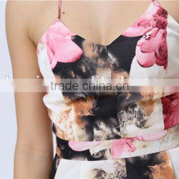 New Arrived Fashion Sleeveless Floral Print Women Jumpsuits photo-6