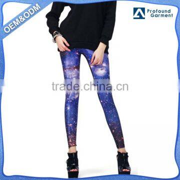 high quality galaxy sublimation leggings women custom printed leggings wholesale factory price