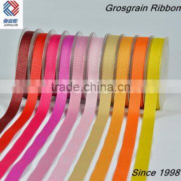 Factory supply solid color grosgrain ribbons
