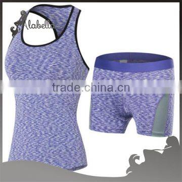 2 Pcs Fashion Yoga Gym Bodybuilding Fitness Sports Wear Set Clothing for Women photo-2