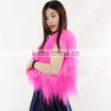 CX-G-B-199A New Arrival Beautiful Color Real Goat Fur Vest 2017 photo-4