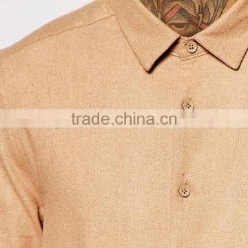 Shirt In Camel Wool Mix Wholesale Flannel Shirt China Manufacturer