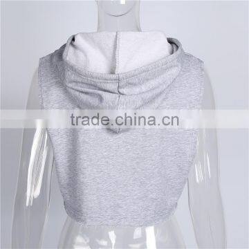 Summer Crop Women Running Hooded Sports Vest Burrs Gym Fitness Femme Crop Tank Tops Bodybuilding Fitness Sleeveless Hoodies photo-6