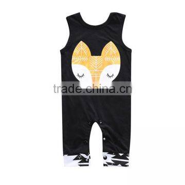S17525A Newborn Cotton Baby Boy Sleeveless Romper Cute Animals Clothes Baby Jumpsuit photo-2