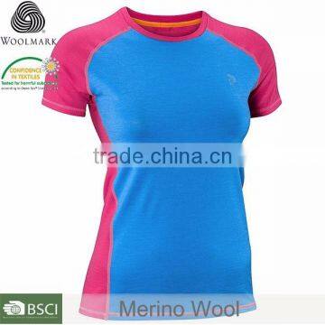 100% Luxury Women's Merino Wool Thermal Printed Energetic Sports T-shirt photo-2