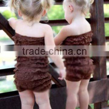 Beautiful Fashion Strapless baby Lace Petti Romper for Baby Girls sweet Lace Petti Romper for Baby Girls RO006