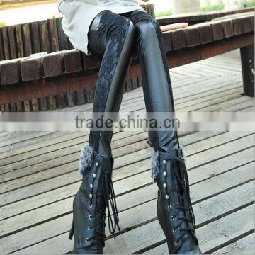 EY0035L Hot Sale Women Winter Leggings Leather Leggings