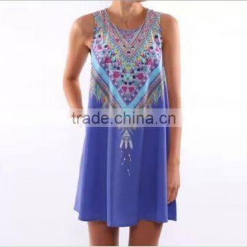Walson S62534A Professional New Fashion Women Clothing Printed Sexy Summer Dress photo-2