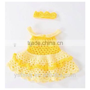 Dress With Imperial Crown Crochet Baby Dress