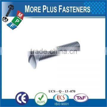 Made in Taiwan DIN 964 M5x40 Slotted Raised Countersunk Head Screw A4 Stainless Steel