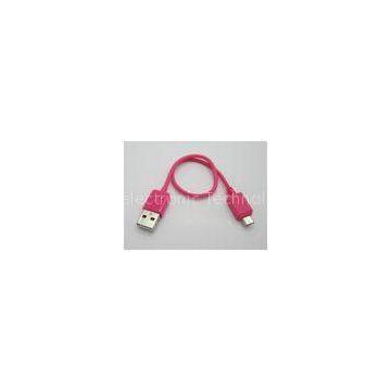 Camera Cell Phone USB Cables Micro USB To Micro USB Cable 0.2m Pink