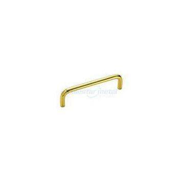 Bright Brass Solid Steel Decorative Cabinet Wire Pull Handles 3 1/2