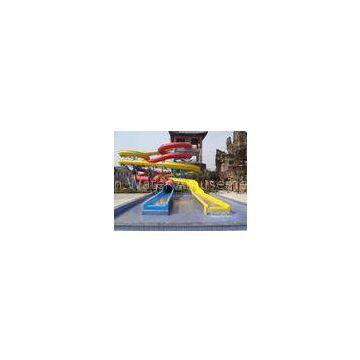 48m long fiberglass spiral slide , Water theme park swimming pool slides
