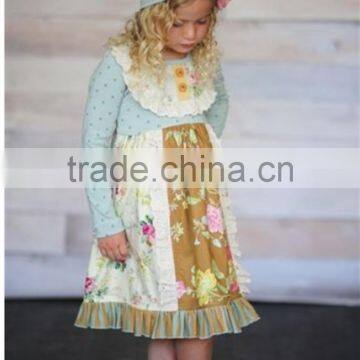 Newborn Baby Cloyhing Girls Leopard Floral Flower Appliqued Hospital Gown Rompers Set photo-5