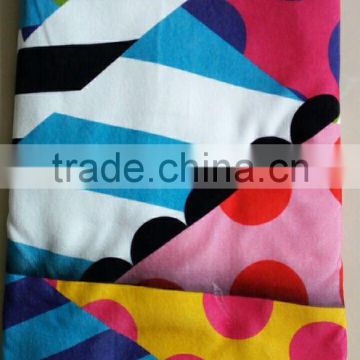 Digital photo printing custom design full luxury color velour absorbent beach towel with hunging loops