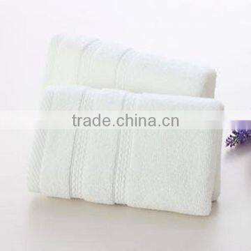 100% cotton pure white hotel towel wholesale