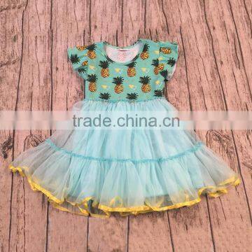 baby girl clothes dress cute baby girl clothes match pineapple pattern with chiffon tutu skirt