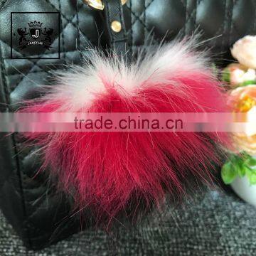 2017 Decoration Accessories Fur Pom Keychain Manufacturers Faux Fox Fur Ball