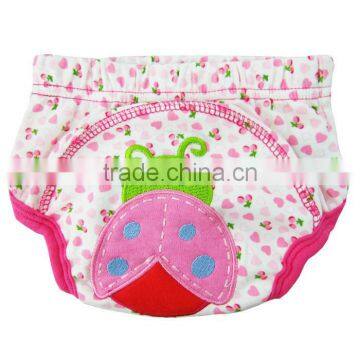 pink ladybird fruit love design waterproof baby cloth nappy diaper