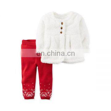 2016 new style Winter Cardigan & Pants Set, Baby Girls Clothing