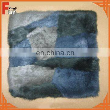 Natural Rabbit Fur Patchwork Rabbit Fur Cushion Cover