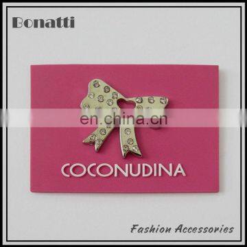 fancy color fashion metal silicone labels for garment